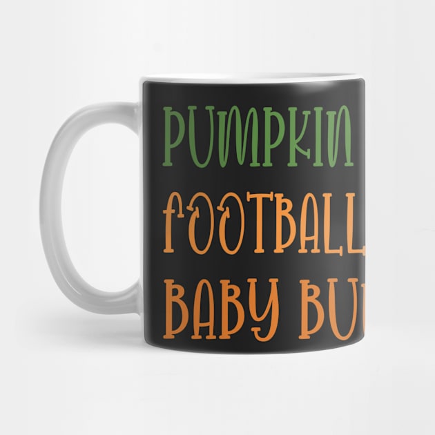Pumpkin Football Baby Bumps / Football Pregnancy Announcement / Cute Halloween Pumpkin Gift New For Mom by WassilArt